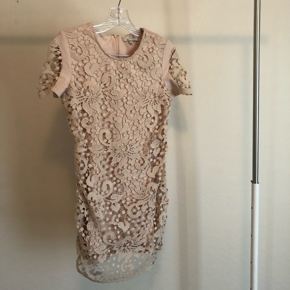 Tan Lace Dress
